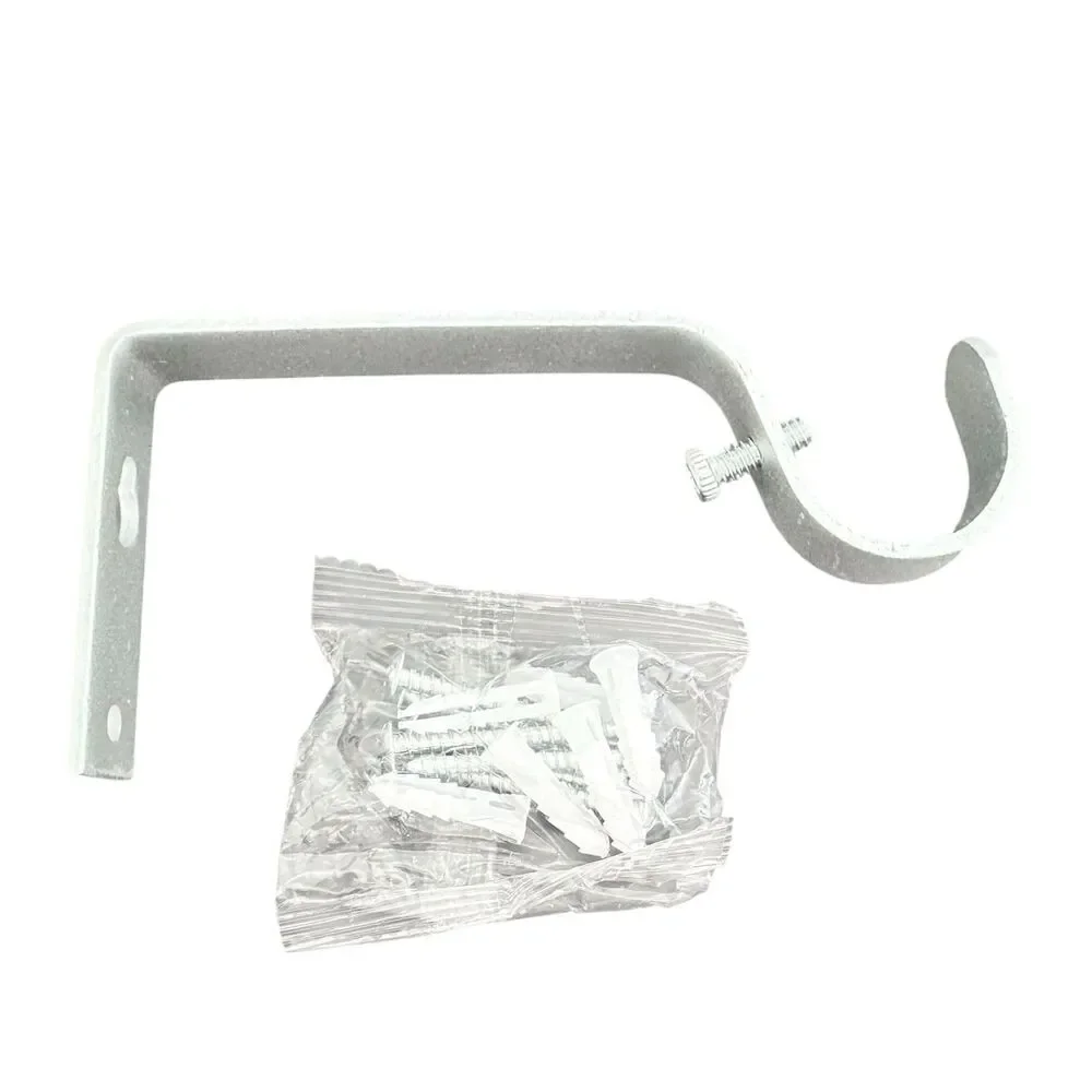 Curtain Bracket, 3 Pcs Holders, Fixed Brackets for up to 1 inch Rods Chrome